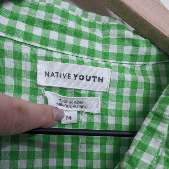 Native Youth Very Oversized Boyfriend Shirt in Bright Gingham / M - Picture 5 of 8